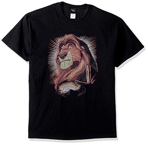 Disney Herren Lion King Mufasa Shine Remember Graphic T-shirt, Schwarz, XL von Disney