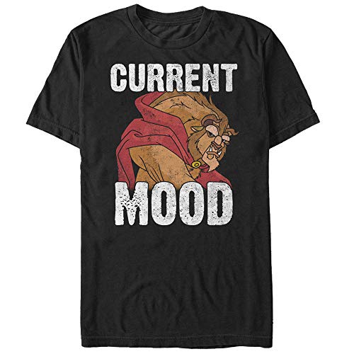 Disney Herren Beauty And The Beast Current Mood Graphic T-shirt, Schwarz, L von Disney
