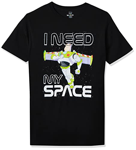 Disney Herren Toy Story Buzz I Need My Space Graphic T-shirt, Schwarz, M von Disney