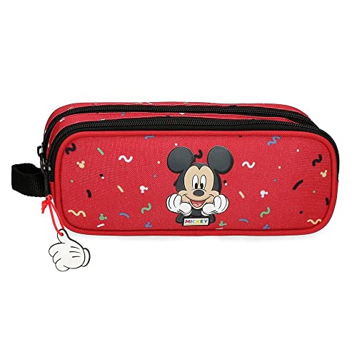 Disney It´s a Mickey Thing Federmäppchen, Doppelfach, Rot, 23 x 9 x 7 cm, Polyester von Disney