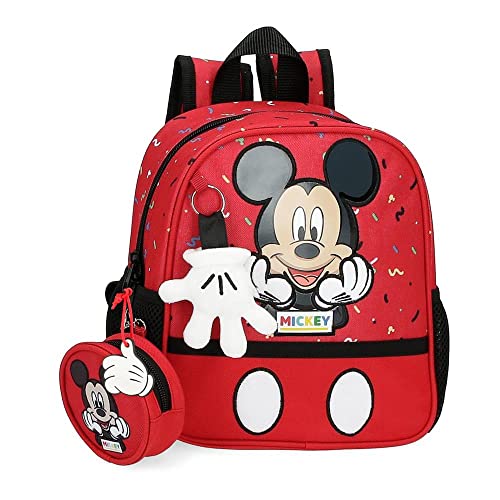 Disney It´s a Mickey Thing Rucksack, anpassbar, Rot, 23 x 25 x 5 cm, Polyester, 5,75 l von Disney