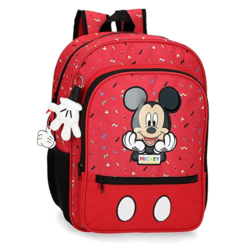 Disney It´s a Mickey Thing Schulrucksack, anpassbar, Rot, 30 x 38 x 12 cm, Polyester, 13,68 l von Disney