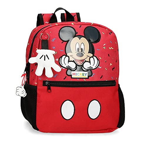 Disney It´s a Mickey Thing Schulrucksack, anpassbar, für Wagen, Rot, 25 x 32 x 12 cm, Polyester, 9,6 l von Disney