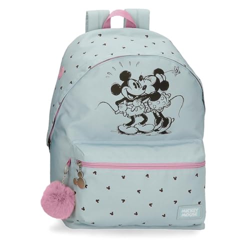 Joumma Disney Kisses M&M Schulrucksack für Laptop, anpassbar, Blau, 32 x 42 x 15 cm, Polyester, 20,46 l, blau, Schulrucksack für Laptops von Disney