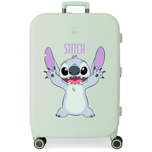 Disney Joumma Playful Koffer, mittelgroß, grün, 48 x 70 x 28 cm, starr, 4,32 kg, TSA-Verschluss, ABS, 4,32 kg, 79 l von Disney