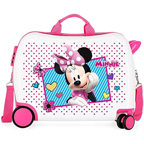Disney Enjoy Minnie Icon Kinder-Koffer Rosa 50x38x20 cms Hartschalen ABS Kombinationsschloss 34L 2,3Kgs 4 Räder Handgepäck von Disney