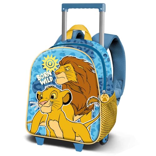 Disney Der König der Löwen Wild-Kleiner 3D Rucksack mit Rädern, Blau, 26 x 34 cm, Kapazität 7 L von Disney