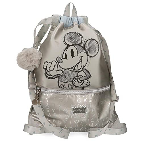 Disney Mickey 100 Rucksacksack Grau 35x46 cm Polyester von Disney