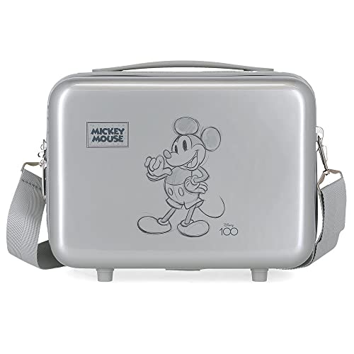 Disney Mickey 101 Anpassbarer Kulturbeutel mit grauem Schultergurt 29 x 21 x 15 cm starres ABS 9,14 l 0,6 kg von Disney