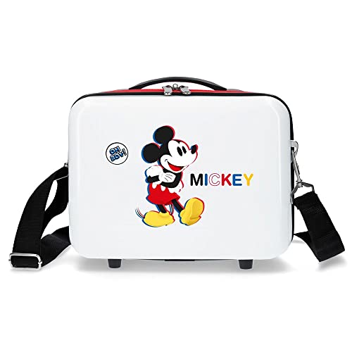 Disney Mickey 3D Weißer anpassbarer Kulturbeutel, 29 x 21 x 15 cm, starres ABS, 9,14 l, 0,8 kg von Disney