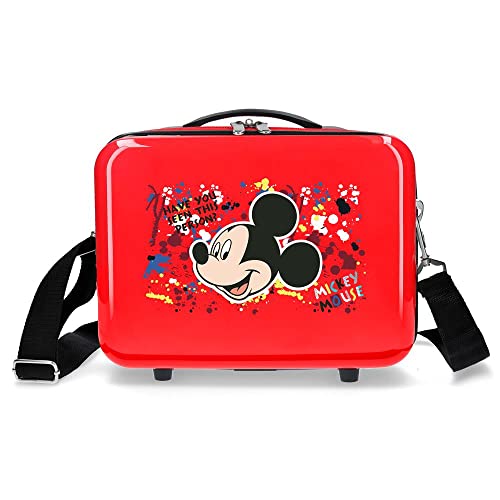 Disney Mickey Colour Mayhem Kulturbeutel, anpassbar, mit Umhängetasche, Rot, 29 x 21 x 15 cm, starr, ABS 9,14 l von Disney