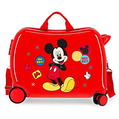 Disney Mickey Enjoy the Day Kinder-Koffer Rot 50x38x20 cms Hartschalen ABS Kombinationsschloss 34L 2,1Kgs 4 Räder Handgepäck von Disney