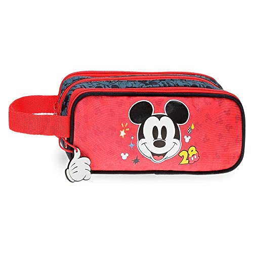 Disney Mickey Get Moving Federmäppchen Dreifach Mehrfarbig 22x10x9 cm Polyester, bunt, Dreifach-Etui von Disney