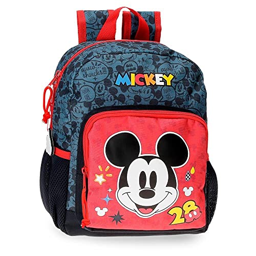 Disney Mickey Get Moving Vorschulrucksack, anpassbar, 23 x 28 x 10 cm, Polyester, 6,44 L, bunt, Vorschulrucksack, anpassbar an den Trolley von Disney