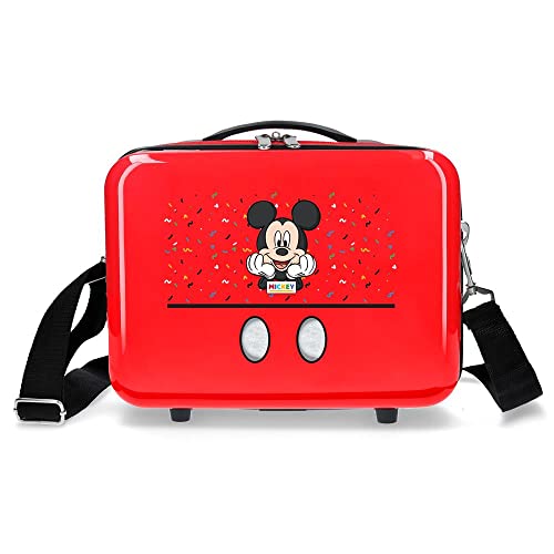 Disney Mickey It´s a Mickey Thing Kulturbeutel, anpassbar, mit roter Umhängetasche, 29 x 21 x 15 cm, starr, ABS 9,14 l von Disney