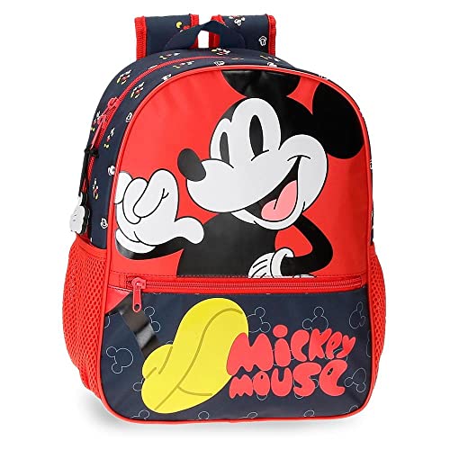 Disney Mickey Mouse Fashion Schulrucksack, anpassbar, 27 x 33 x 11 cm, Mikrofaser, 9,8 l, bunt, Schulrucksack, anpassbar an den Trolley von Disney