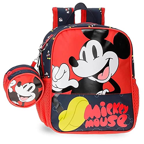 Disney Mickey Mouse Fashion Vorschulrucksack, anpassbar, mehrfarbig, 21 x 25 x 10 cm, Mikrofaser, 5,25 l, bunt, Anpassbarer Vorschulrucksack von Disney