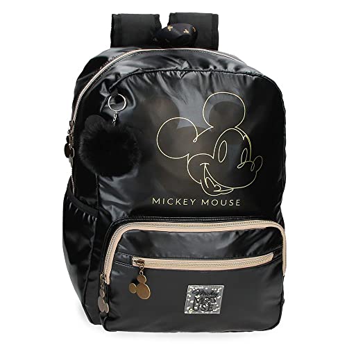 Disney Mickey Outline Schulrucksack für Laptop, 32 x 42 x 15 cm, Polyester, 20,16 L, Schwarz, Schulrucksack für Laptop von Disney