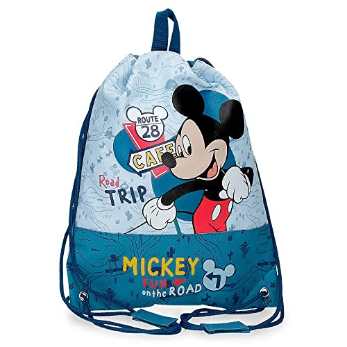 Disney Mickey Road Trip Rucksack Sack Blau 27x34 cm Polyester von Disney