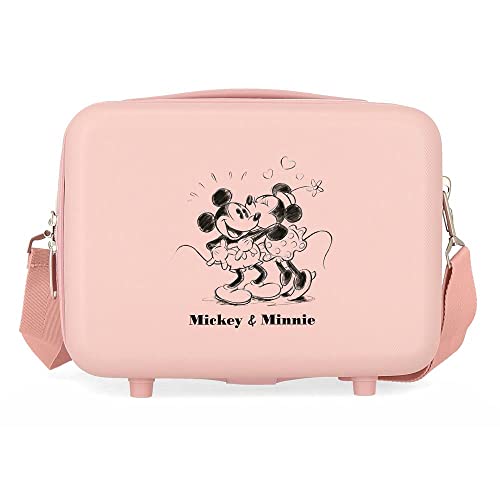 Disney Mickey & Minnie Kisses Nude, anpassbarer Kulturbeutel, 29 x 21 x 15 cm, starres ABS, 9,14 l, 0,8 kg von Disney