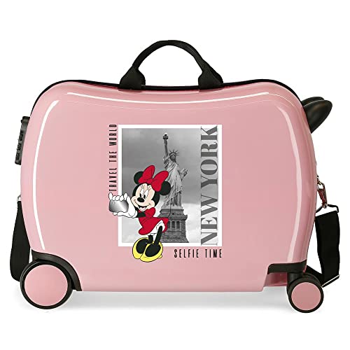 Disney Mickey und Minnie Travel the World New York Nude Kinderkoffer 50x39x20 cm Starres ABS Seitlicher Kombinationsverschluss 34L 1,8 kg 4 Rollen Handgepäck von Disney