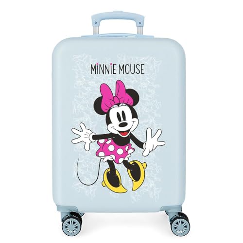 Disney Minnie Enjoy the Day Kabinenkoffer Blau 40x55x20 cms Hartschalen ABS Kombinationsschloss 34L 2,8Kgs 4 Doppelräder Handgepäck von Disney