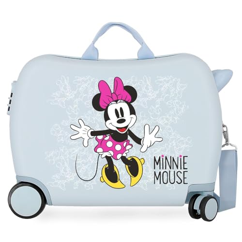 Disney Minnie Enjoy the Day Kinder-Koffer Blau 50x38x20 cms Hartschalen ABS Kombinationsschloss 34L 2,1Kgs 4 Räder Handgepäck von Disney
