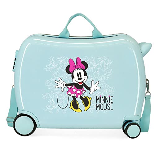 Disney Minnie Enjoy the Day Kinder-Koffer Grün 50x38x20 cms Hartschalen ABS Kombinationsschloss 34L 2,1Kgs 4 Räder Handgepäck von Disney