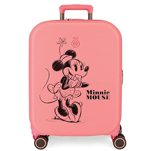 Disney Minnie Happiness Pink Kabinenkoffer 40 x 55 x 20 cm starres ABS integrierter TSA-Verschluss 37 l 3,22 kg 4 Doppelrollen Handgepäck von Disney