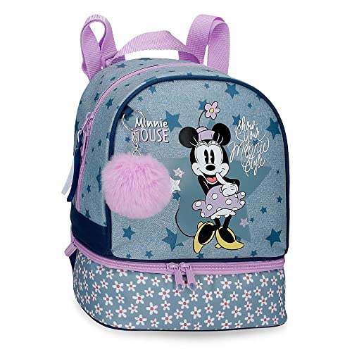 Disney Minnie Style Rucksack Lunch Bag Blau 23x28x13 cm Polyester 8,37L von Disney