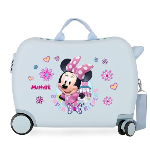 Disney Minnie Super Helpers Kinderkoffer, Blau, 50 x 38 x 20 cm, starr, ABS, seitlicher Zahlenkombinationsverschluss 34 1,8 kg, 4 Räder, Handgepäck. von Disney