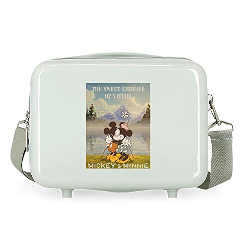 Disney Minnie the Nature Grüner, anpassbarer Kulturbeutel, 29 x 21 x 15 cm, starres ABS, 9,14 l, 0,8 kg von Disney