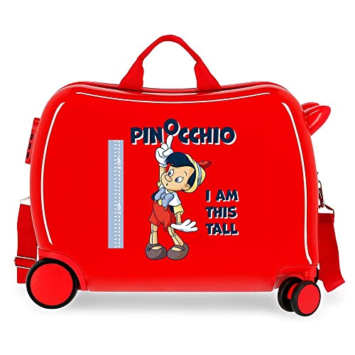 Disney Pinocchio Kinderkoffer, Rot, 50 x 39 x 20 cm, starr, ABS-Kombinationsverschluss, 34 l, 1,8 kg, 4 Räder von Disney