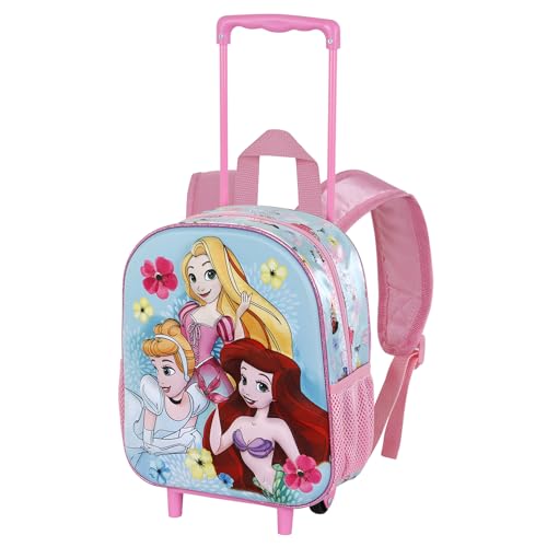 Disney Prinzessinnen Adorable-Kleiner 3D Rucksack mit Rädern, Blau, 26 x 34 cm, Kapazität 12,5 L von Disney
