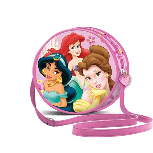 Disney Prinzessinnen Palace-Runde Schultertasche, Rosa, 18,5 x 18,5 cm von Disney
