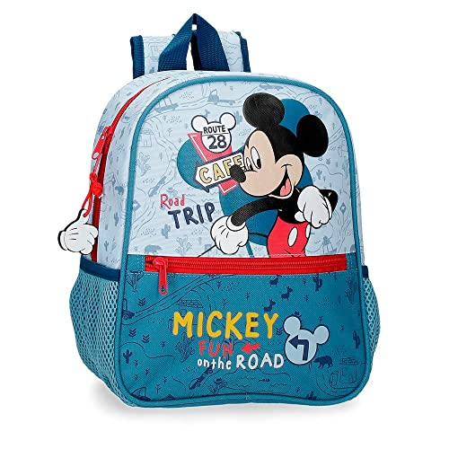 Disney Mickey Road Trip Kindergartenrucksack Blau 23x28x10 cm Polyester 6,44L von Disney
