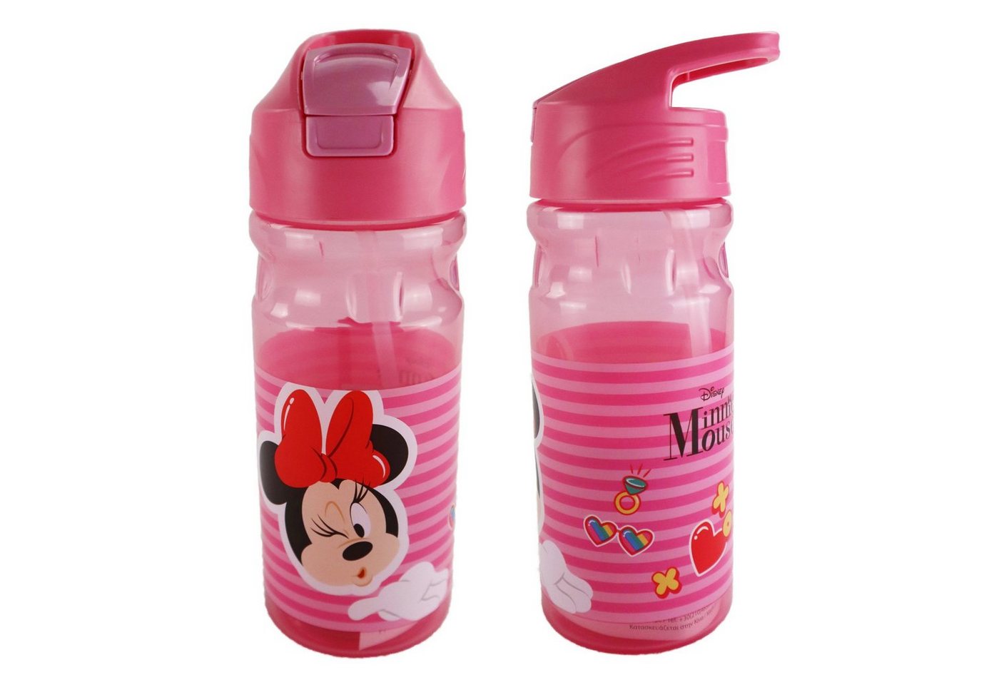 Disney Trinkflasche Disney Minnie Maus Wasserflasche Flasche 500 ml Griff Strohhalm von Disney