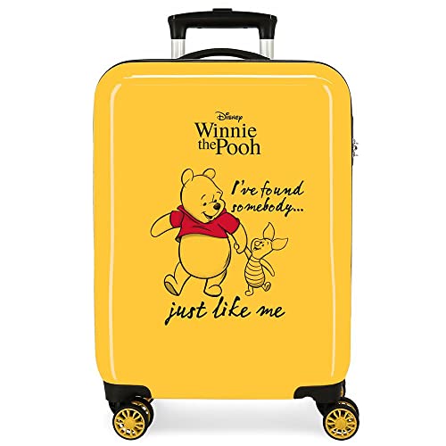 Disney Winnie The Pooh Koffer, Ocker, 38 x 55 x 20 cm, starr, ABS-Kombinationsverschluss, seitlich 78 l, 2 kg, 4 Doppelrollen, Handgepäck, gelb, kabinenkoffer von Pepe Jeans