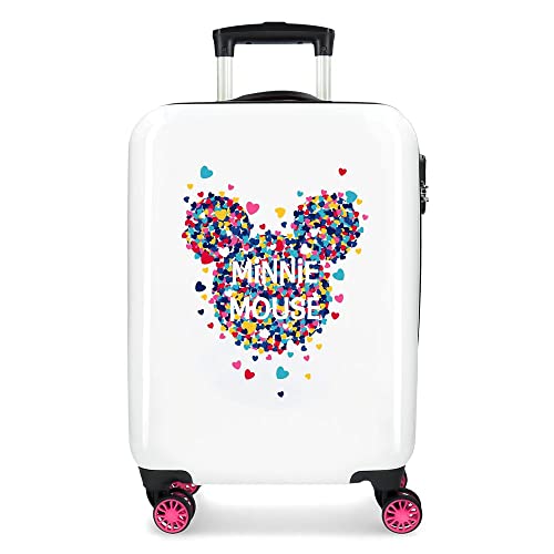Disney Minnie Magic Cabin Luggage Pink 38x55x20 cm Starres ABS seitliches Zahlenschloss 33L 2,8kgs 4 Doppelräder Handgepäck von Disney
