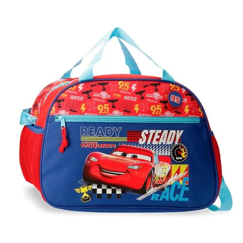 Joumma Disney Cars Lets Race Reisetasche, Rot, 40 x 28 x 22 cm, Polyester, 24,64 l, rot, Reisetasche von Disney