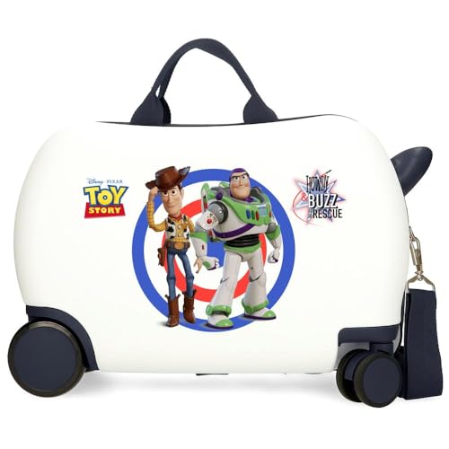 Joumma Disney Family Pixar Kinderkoffer, weiß, 45 x 31 x 20 cm, Hartplastik, 24,6 l, 1,8 kg, 4 Räder, Handgepäck, Handgepäck, Weiß, weiß, Kinderkoffer von Disney