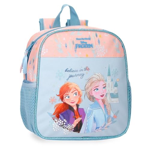 Joumma Disney Frozen Believe in The Journey Kindergartenrucksack, Blau, 21 x 25 x 10 cm, Polyester, 4,56 l, blau, Kindergarten-Rucksack von Disney