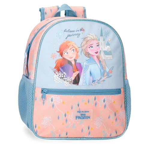 Joumma Disney Frozen Believe in The Journey Schulrucksack, Blau, 27 x 33 x 11 cm, Polyester, 9,8 l, blau, Schulrucksack von Disney