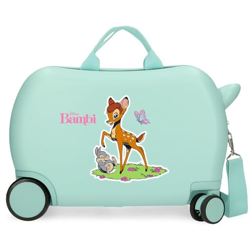 Joumma Disney Klassischer Kinderkoffer, Blau, 45 x 31 x 20 cm, Harter ABS-Kunststoff, 24,6 l, 2 kg, 4 Räder, Handgepäck, blau, Kinderkoffer von Disney