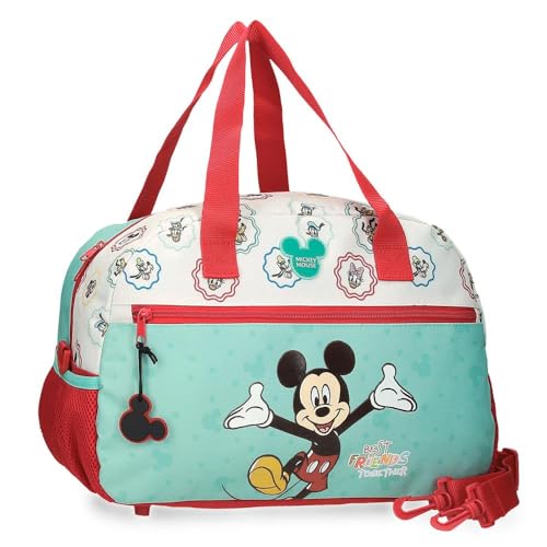 Joumma Disney Mickey, Beste Freunde, Rucksack mit Rollen, Mehrfarbig, 40 x 25 x 18 cm, Polyester, 18 l, bunt, Rucksack mit Trolley von Disney