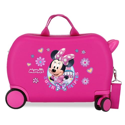 Joumma Disney Minnie-Helpers Kinderkoffer, Rosa, 45 x 31 x 20 cm, starr, ABS, 24,6 l, 1,8 kg, 4 Räder, Handgepäck, Rosa, Kinderkoffer von Disney