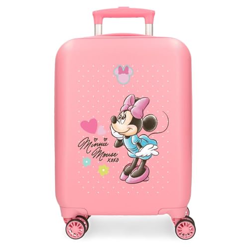 Disney Joumma Bags, Minnie Imagine, Kabinenkoffer, Kinderkoffer, aus ABS, einem Material, Vier multidirektionale Doppelrollen, seitlicher Kombinationsverschluss., Rosa, Koffer von Disney