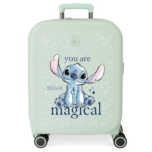 Joumma Disney You Are Magical Kabinen-Koffer, grün, 40 x 55 x 20 cm, starr 2,74 kg, integrierter TSA-Verschluss aus ABS 2,74 kg, 37 l, ausziehbar, Handgepäck von Disney