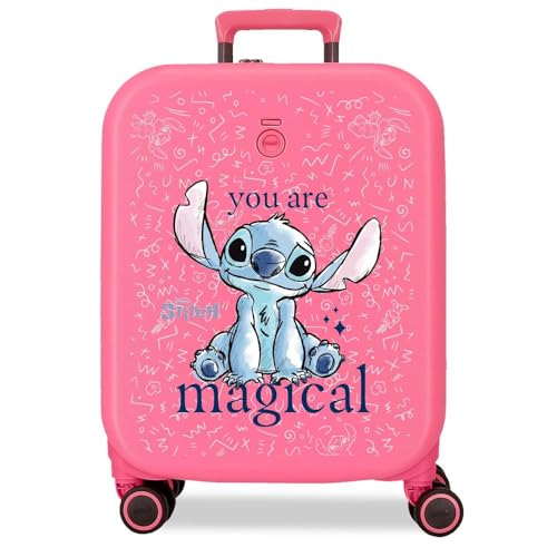 Joumma Disney You Are Magical Kabinenkoffer, Fuchsia, 40 x 55 x 20 cm, starr, 3,22 kg, integrierter TSA-Verschluss, ABS, 3,22 kg, 37 l, Handgepäck von Disney