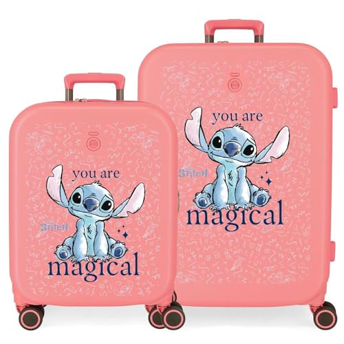 Joumma Disney You Are Magical Kofferset aus Koralle, 55/70 cm, starr, 7,54 kg, TSA-Verschluss, ABS, 7,54 kg, 116 l, Handgepäck von Disney